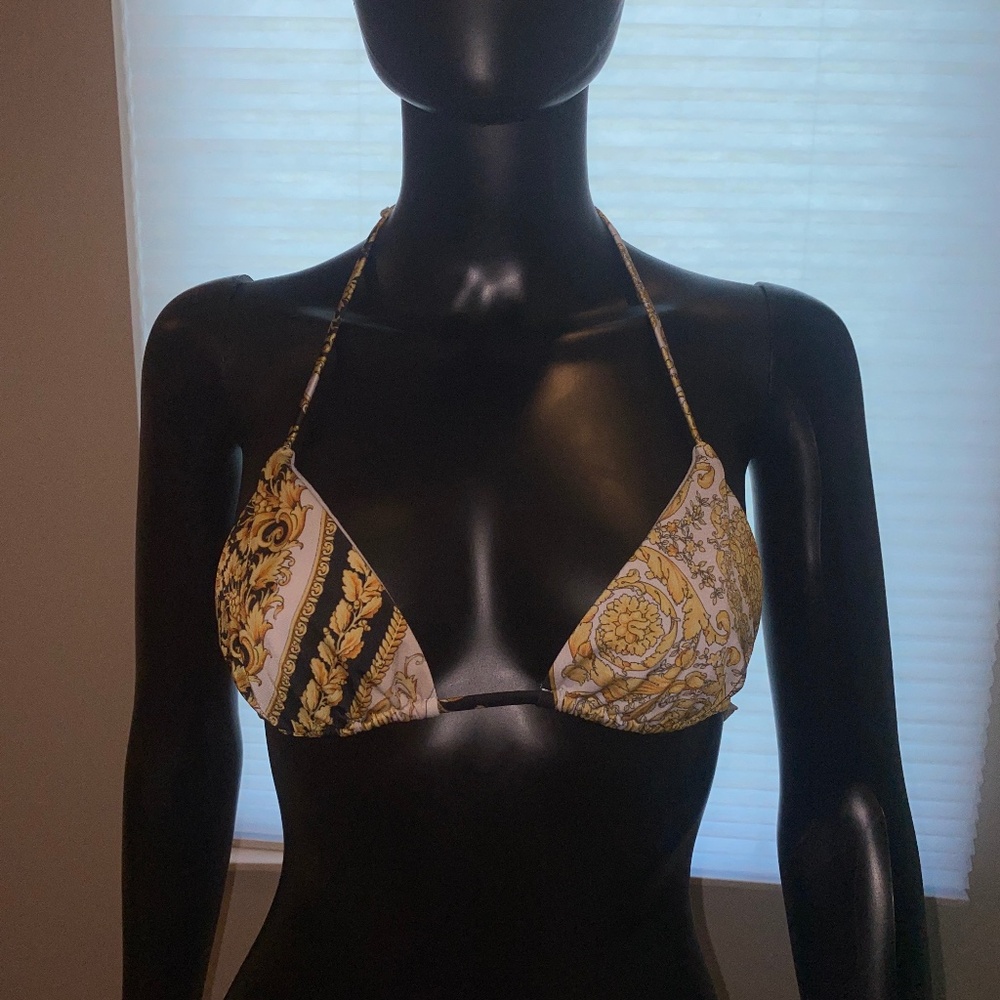 Versace Bikini Top - Barocco print